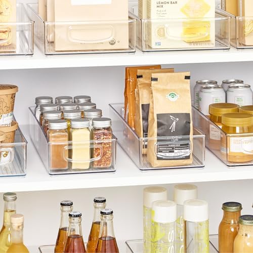 iDesign Slim Clear Storage Bins, 2-Pack