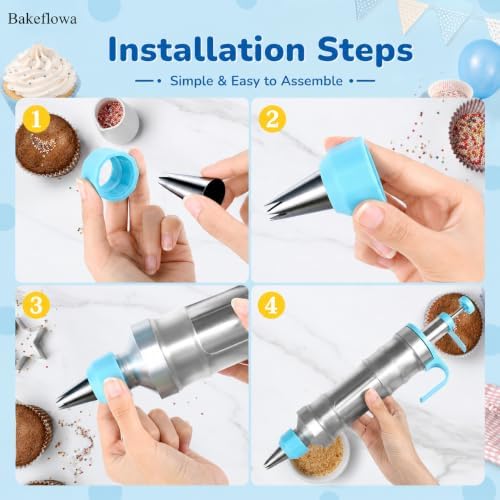 164Pcs Cake Decorating Tools Supplies Kit with Dessert Piping Syringe