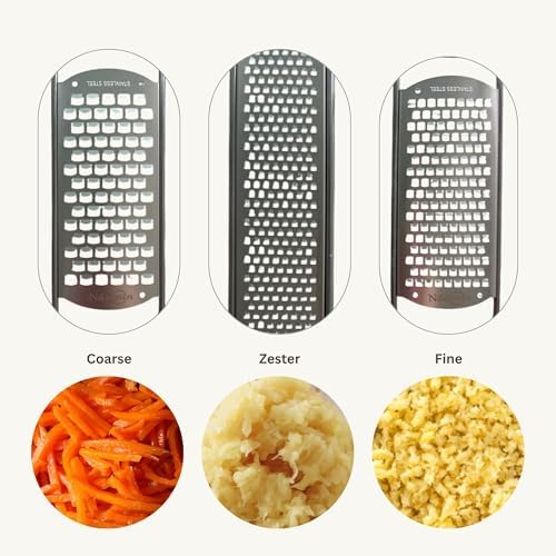 NAZANIN 3-Piece Stainless Steel Cheese Grater and Zester Set