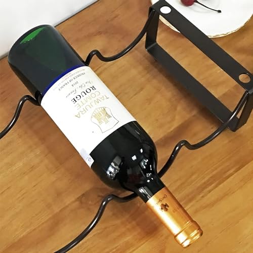2-Tier Stackable Wine Rack for Countertop - Metal Wine Bottle Holder