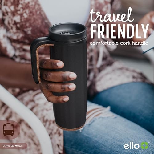Ello Magnet 18oz Insulated Stainless Steel Travel Mug with Handle