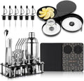28 Pcs Cocktail Shaker Set and Bartender Kit with Stand, 18 x 12 Inch