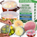 Reusable Silicone Stretch Lids, 7 Pack Food Covers