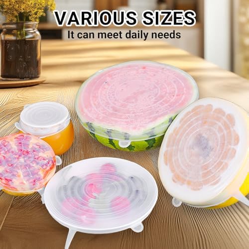 4 Pack 4.5in Reusable Silicone Stretch Lids