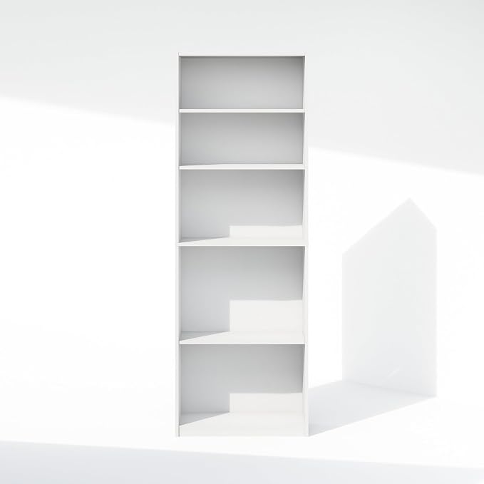 Furinno Reed Closet Organizers and Storage, 5-Tier Closet Organizer, Open Shelf - Image 5