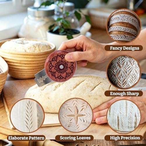 UFO Bread Lame Cutter for Sourdough Bread Scorer Tool,Lotus Set