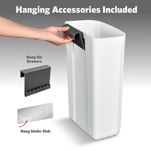 Glad Roomate Under Counter Waste Bin | Space Saving Small Trash Can - Image 4