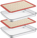 Baking Sheet with Silicone Mat Set of 4 [2 Sheets + 2 Mats], Deedro