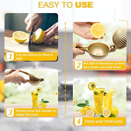 Gold Zinc Alloy Manual Citrus Juicer