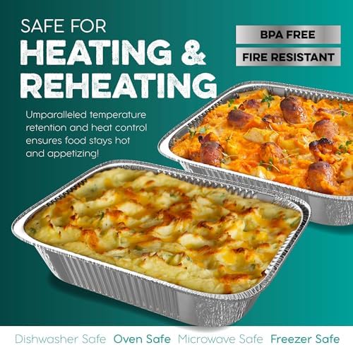 Aluminum Pans With Lids 9x13 [10 Sets] Aluminum Foil Pans Trays With