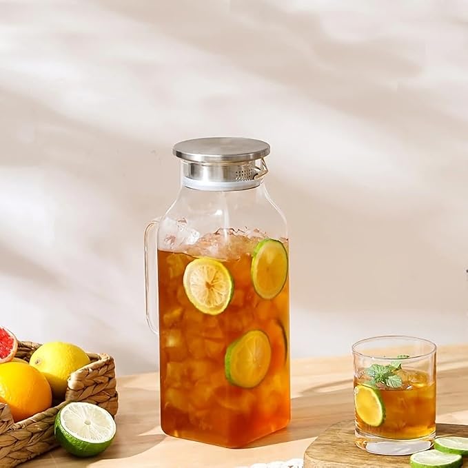 1 Pack 2 Liters/68 oz Square Glass Pitcher - Image 6