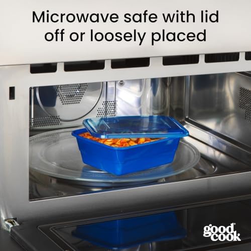 GoodCook Meal Prep Containers with Removable Bento Tray, Square