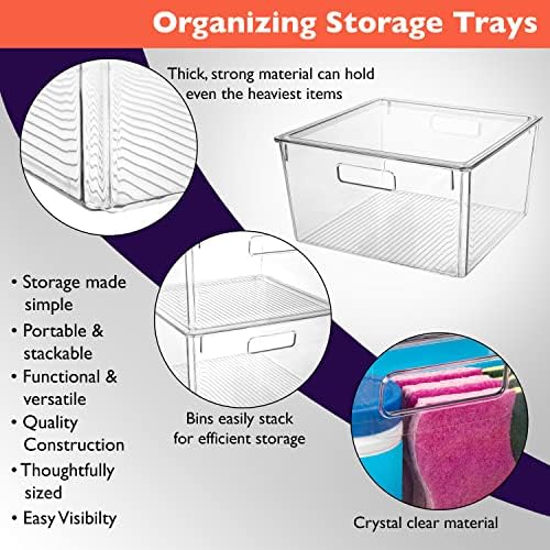 ClearSpace Plastic Storage Bins with Lids, XL, 4 Pack