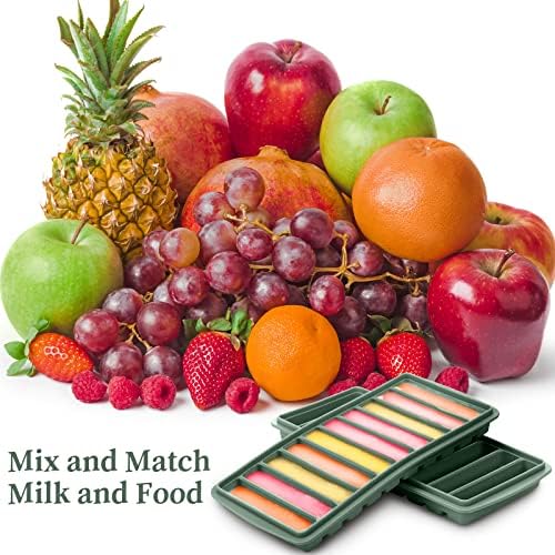 Eaasty 2 Pcs Breastmilk Freezer Storage Baby Food Milk Freezer Trays