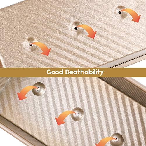 Amagabeli Pullman Loaf Pan with Lid Nonstick Bakeware 9”x4” Carbon
