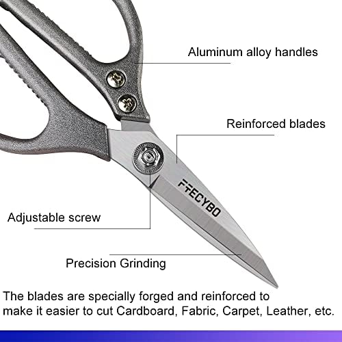 Heavy Duty Scissors 8.5'', All Purpose, Leather Scissors, Reinforced
