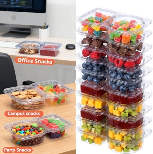 20 Pack Reusable Snack Containers with Lids, Snack Prep Containers