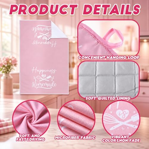 Sratte 6-Piece Pink Kitchen Decor Accessories Set
