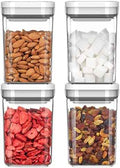 MR.SIGA 4 Pack Airtight Food Storage Container Set for Pantry Organization