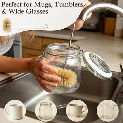 9 Pieces Bottle Brush Set - Long Water Bottle and Straw Brush Cleaning