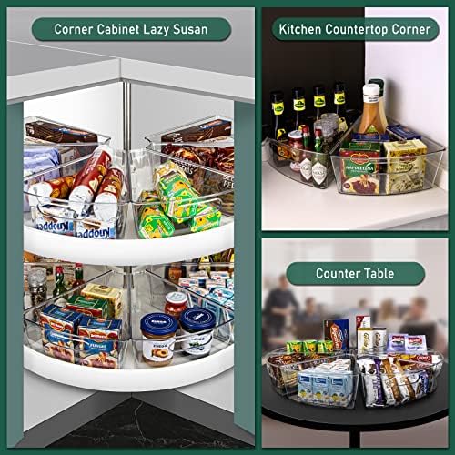JEISSLIA Lazy Susan Cabinet Organizer Bins for 26"/ 28"/ 32" Diameter