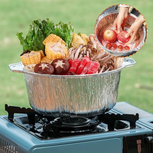 72 Oz Disposable Aluminum Pot, Disposable Pots With Lids Oven-Ready