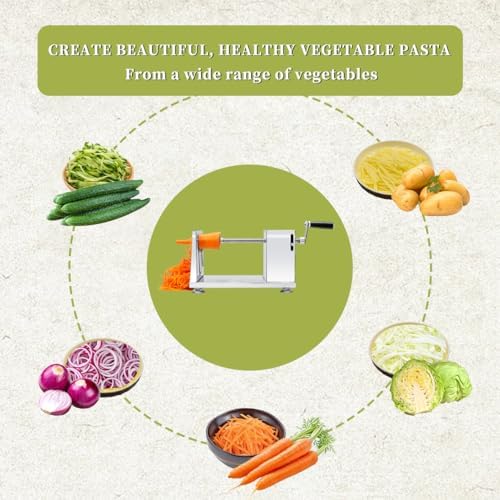 Vegetable Spiralizer Zucchini Noodle Maker, Suction Cup