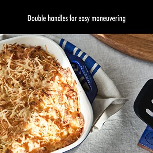 Staub 2-Pc Rectangular Ceramic Baking Dish Set, Blue