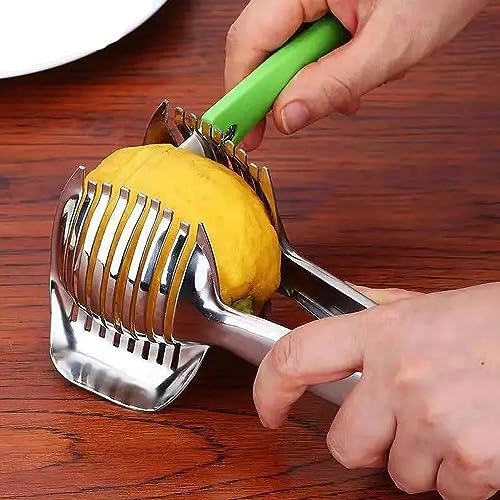Stainless Steel Multipurpose Handheld Round Fruit Tongs for Onions