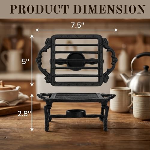 Cast Iron Teapot Warmer, Teapot Heater withTealight Holder