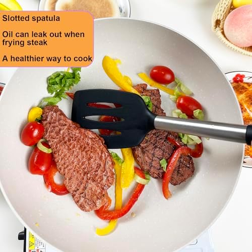 KLAQQED Spatula Set Silicone Heat Resistant for Nonstick Cookware
