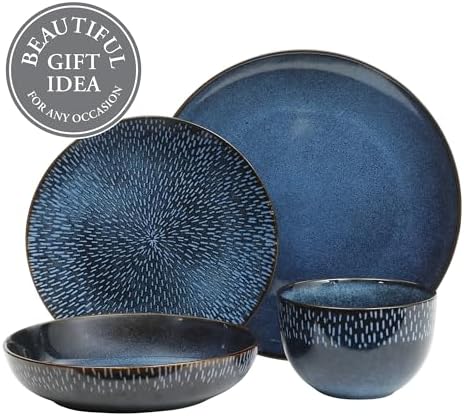 Gibson Elite Matisse 16-Piece Dinnerware Set – Double Bowl Reactive