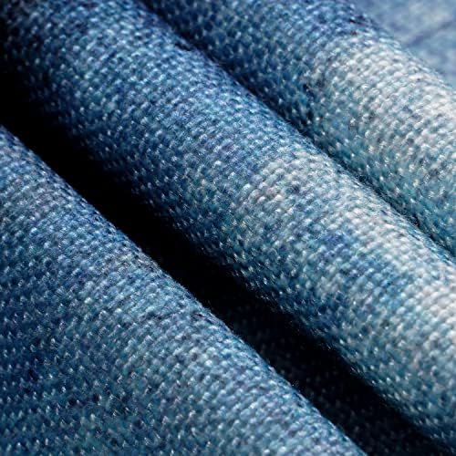 Blue and Grey Placemats Set of 4 Modern Abstract Art Placemats Heat