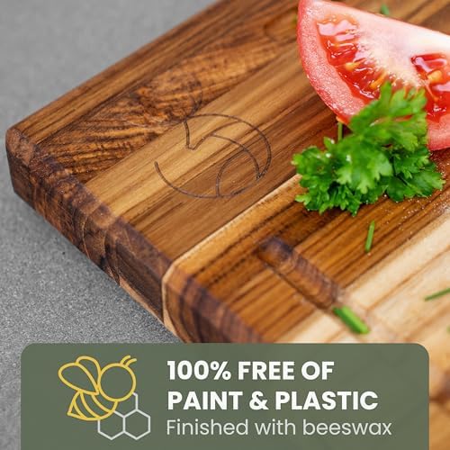 WALDWERK Teak Wood Cutting Board, 24 x 18 x 1,2"