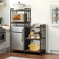 Mini Fridge Stand with Storage, 6-Tier Bakers Rack