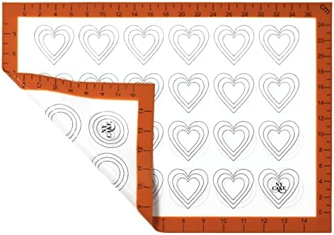 Round & Heart Shape Macaron Silicone Baking Mat Half Sheet