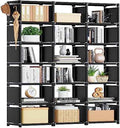 Mavivegue Bookcase, 18-Cube Extra Large Book Shelf, DIY Cube Storage