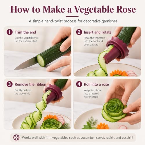 2-Piece Manual Vegetable Spiralizer and Curler