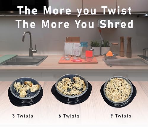 Pro 3-Layer Chicken Shredder Tool, Black