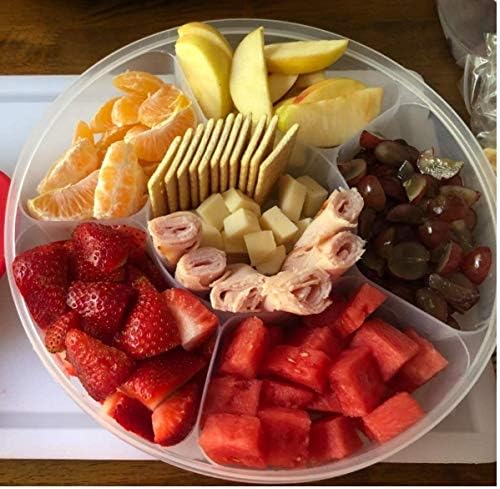 2 Pack - Candy and Nut Serving Container, Appetizer Tray with Lid, 6