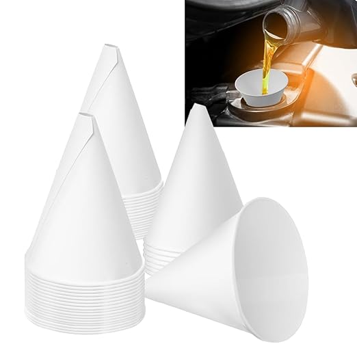 50 Disposable Funnels for Motor Oil & Other Liquids by Asweir