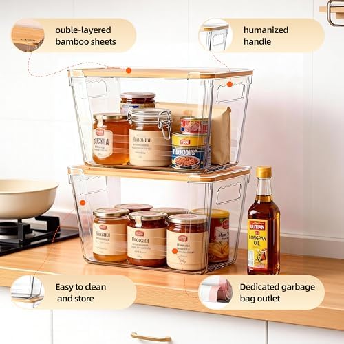 4 Pack Pantry Storage Containers for Onions and Potatoes