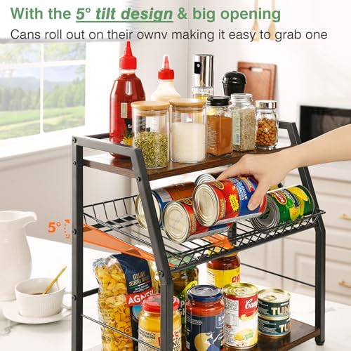 3-Tier Wooden Countertop Organizer