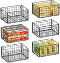 X-cosrack Metal Wire Basket Pantry Baskets Foldable Cabinet Organizers