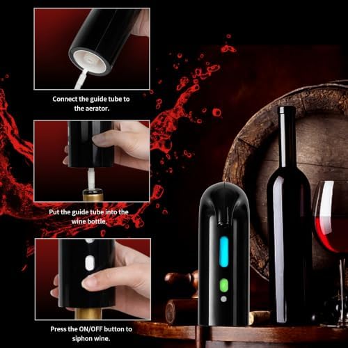 Electric Wine Opener Rechargeable, Automatic Wine Bottle Opener Gift
