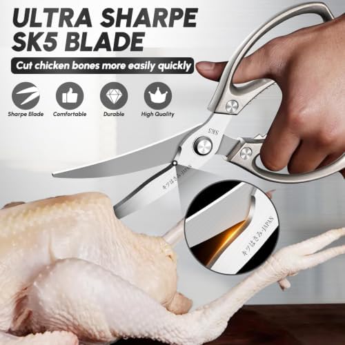 SSGP Heavy Duty Kitchen Shears Set - All Purpose Meat Scissors for