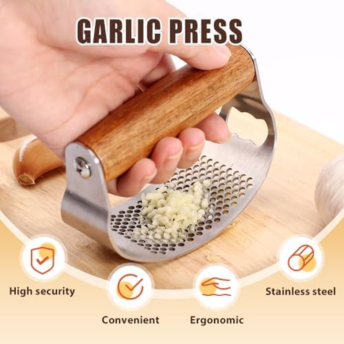 Stainless Steel Garlic Presser, Heavy Duty (2)