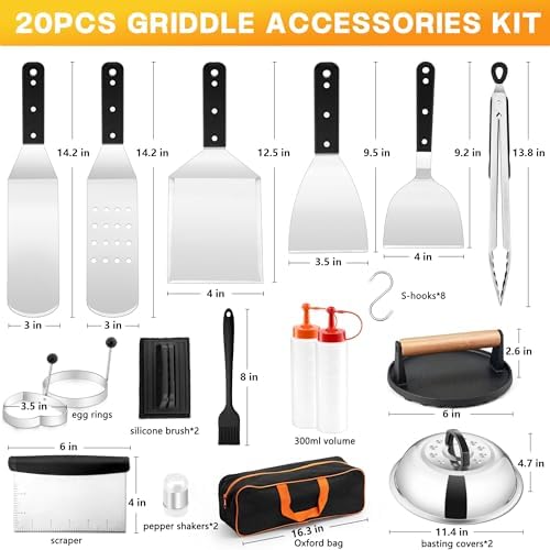 HaSteeL Griddle Accessories Kit, 20-Piece