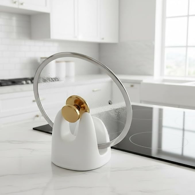 Nihow Pot Lid Holder: Stable Ceramic Pan Lid Holder - Image 3