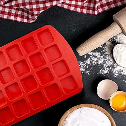 2 Pack Mini Silicone Brownie Pan, 24-Cavity Nonstick Brownie Molds